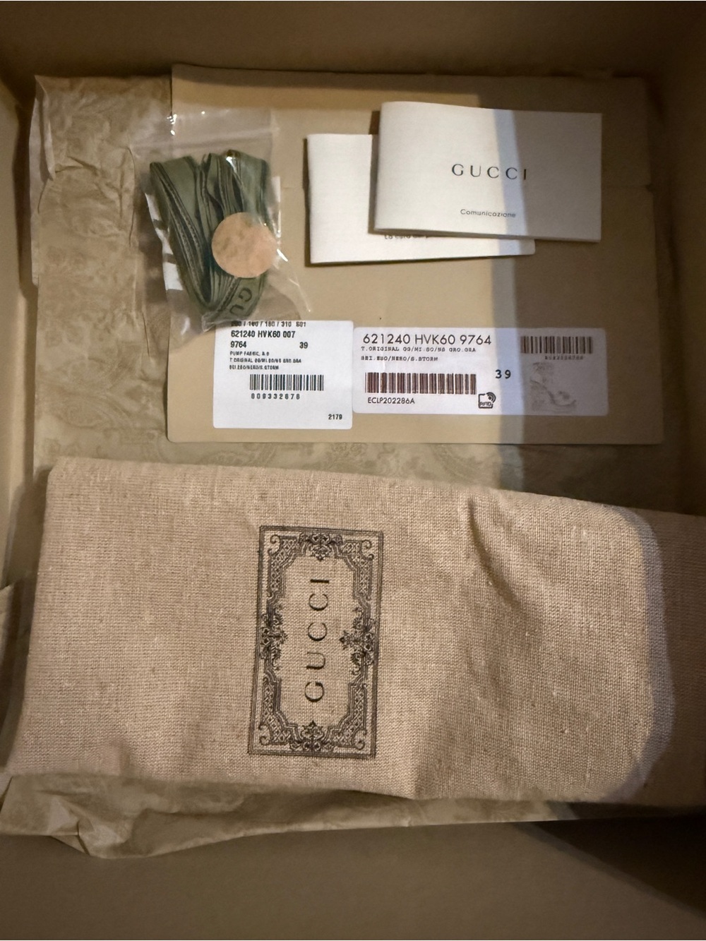 Gucci Pilar GG Ankle Tie Espadrille Platform Wedges preowned with COA size 39 - Picture 6 of 16
